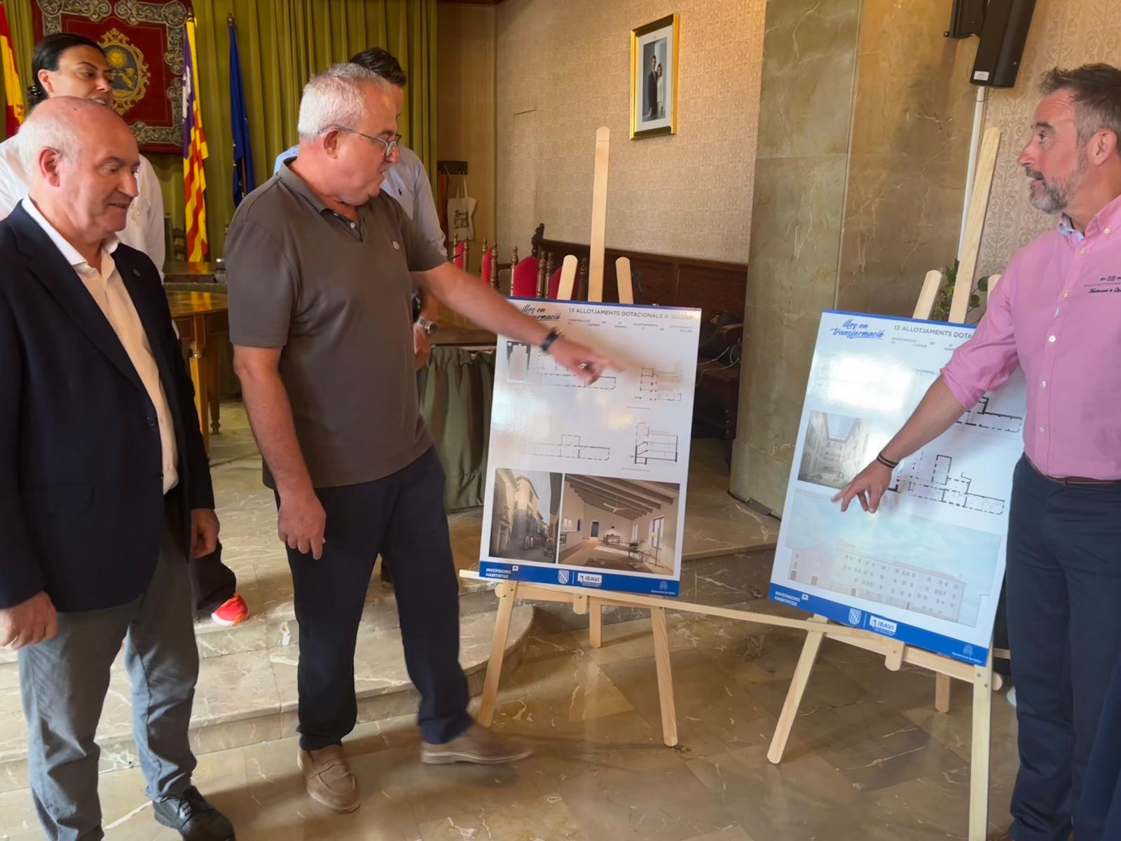 El Govern i l’Ajuntament de Sóller presenten una promoció de l’IBAVI de 13 habitatges públics a l’antic Hospici destinats a residents en el municipi