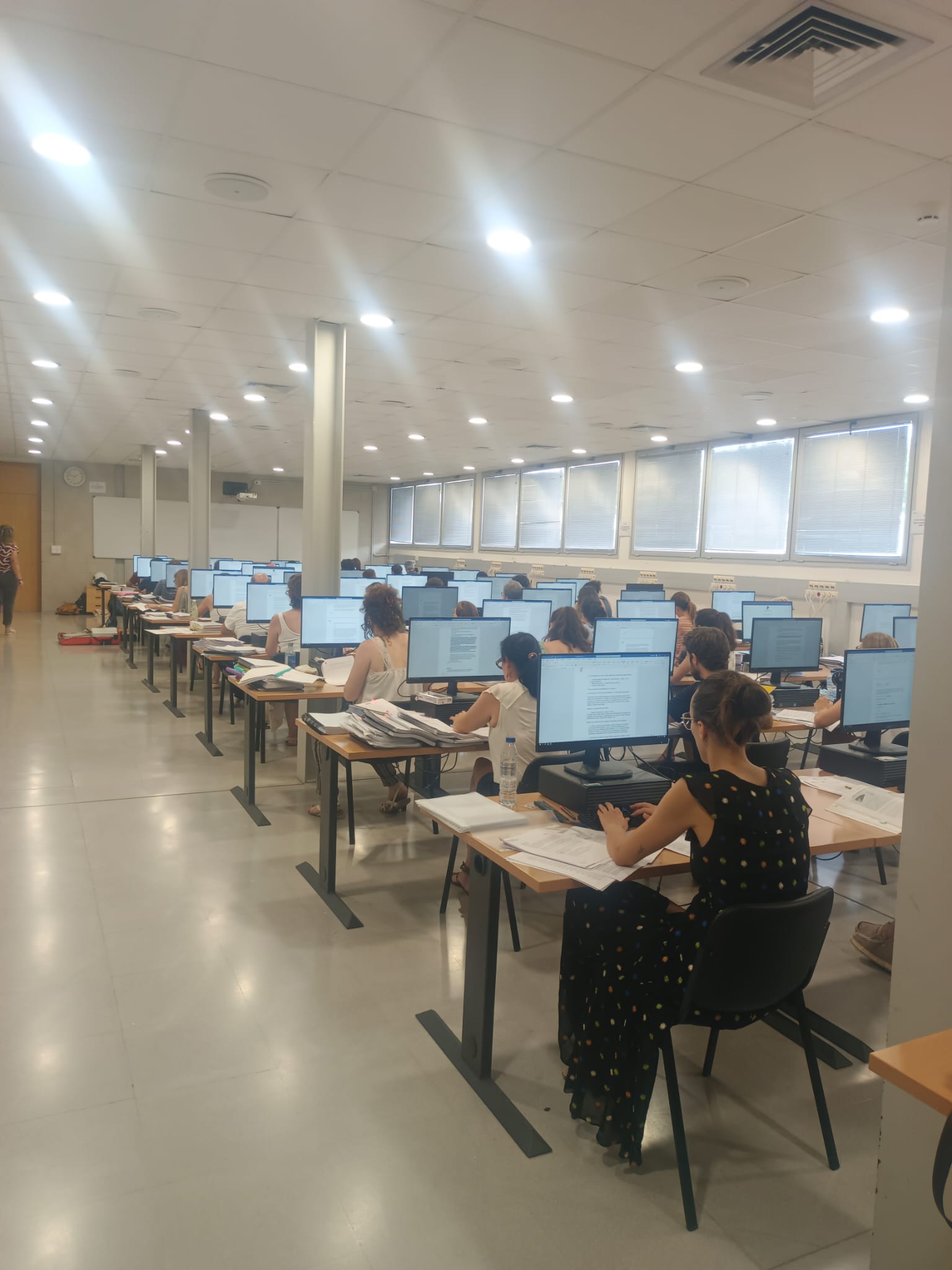 Aula on s'examinen els aspirants