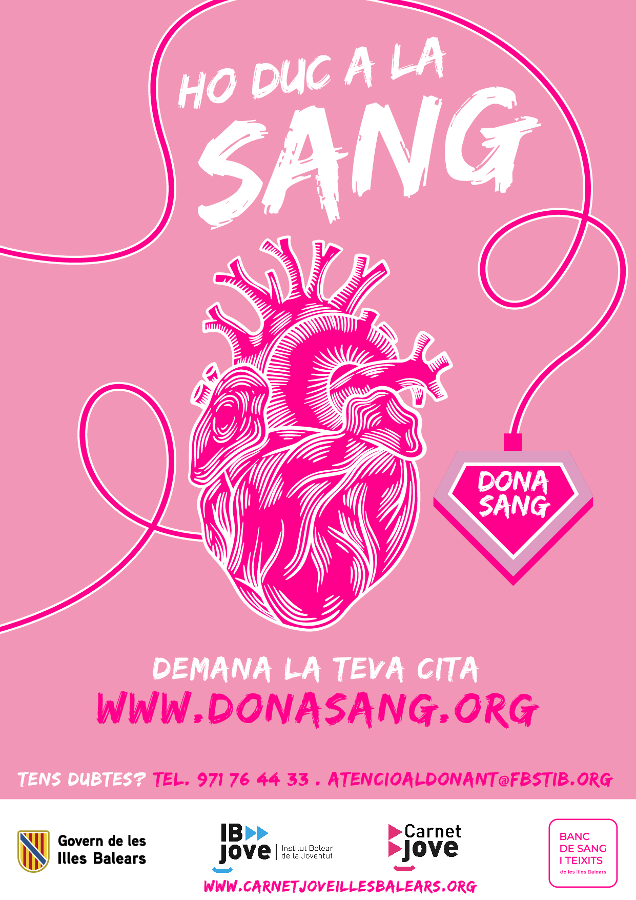 Cartell de la campanya "Ho duc a la sang".