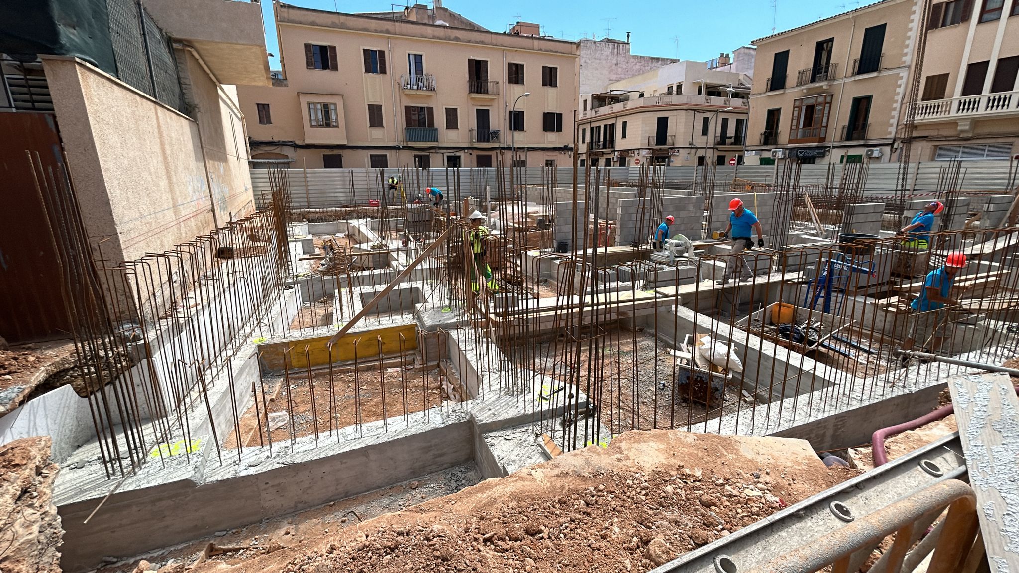 Imatge de les obres d'ampliació.