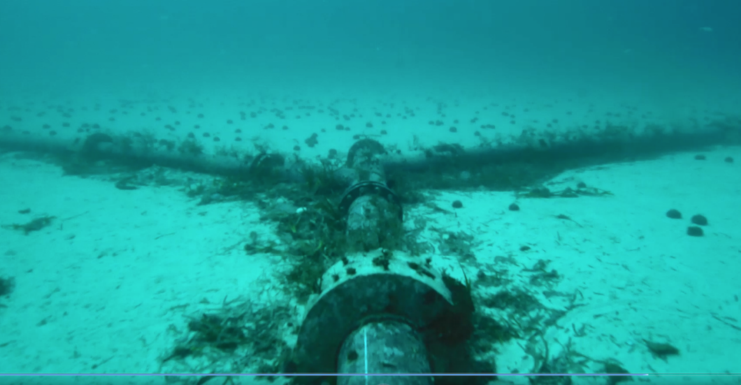 Difusor de un emisario submarino en Ibiza