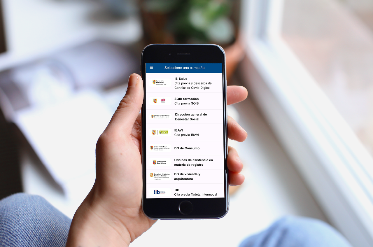 App de cita prèvia amb el SOIB, l'IBAVI, Atenció Primària, Consum, Serveis Socials o les oficines de registre