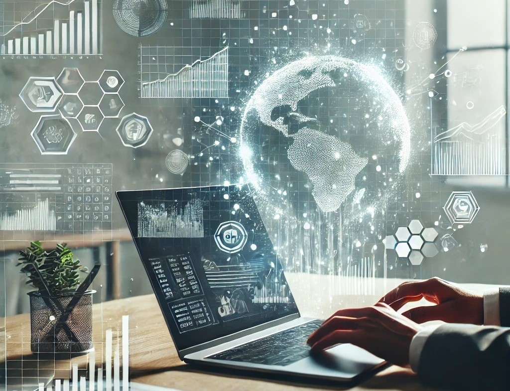 Un home treballa amb un ordinador.