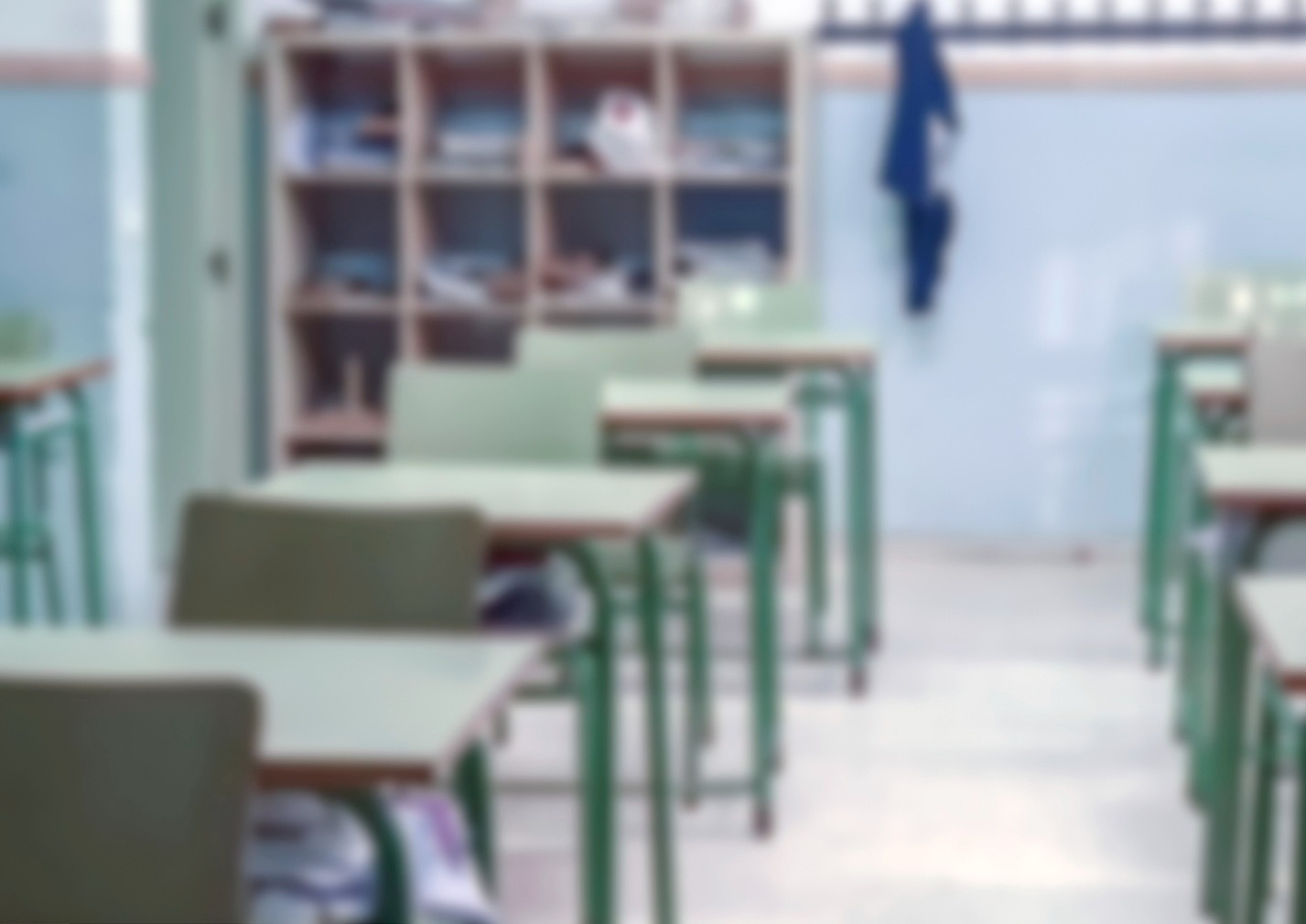 Imatge d'una aula a un col·legi.