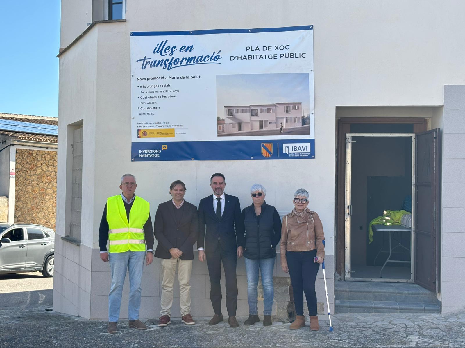 Inici de les obres d'habitatges públics a Maria de la Salut