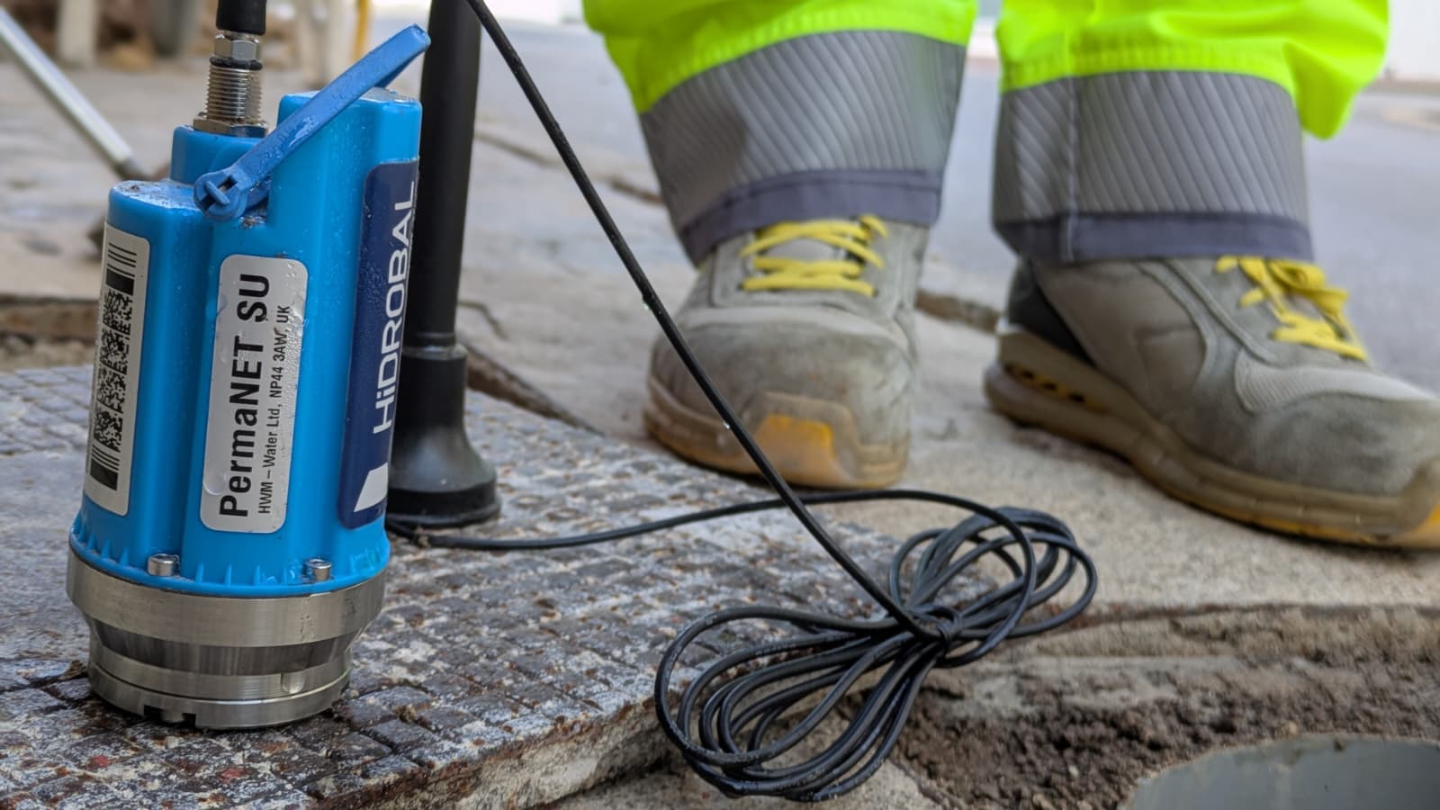 Operari a unes obres d'un carrer