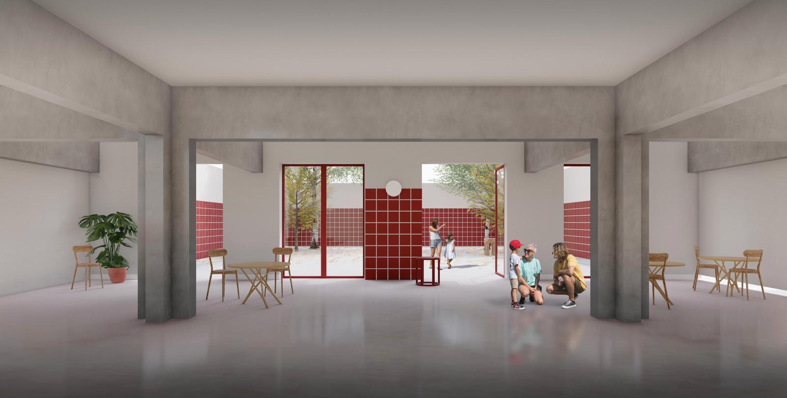 Imagen simulada de la nueva promoción de viviendas ubicada en el antiguo Mercat Pagès.