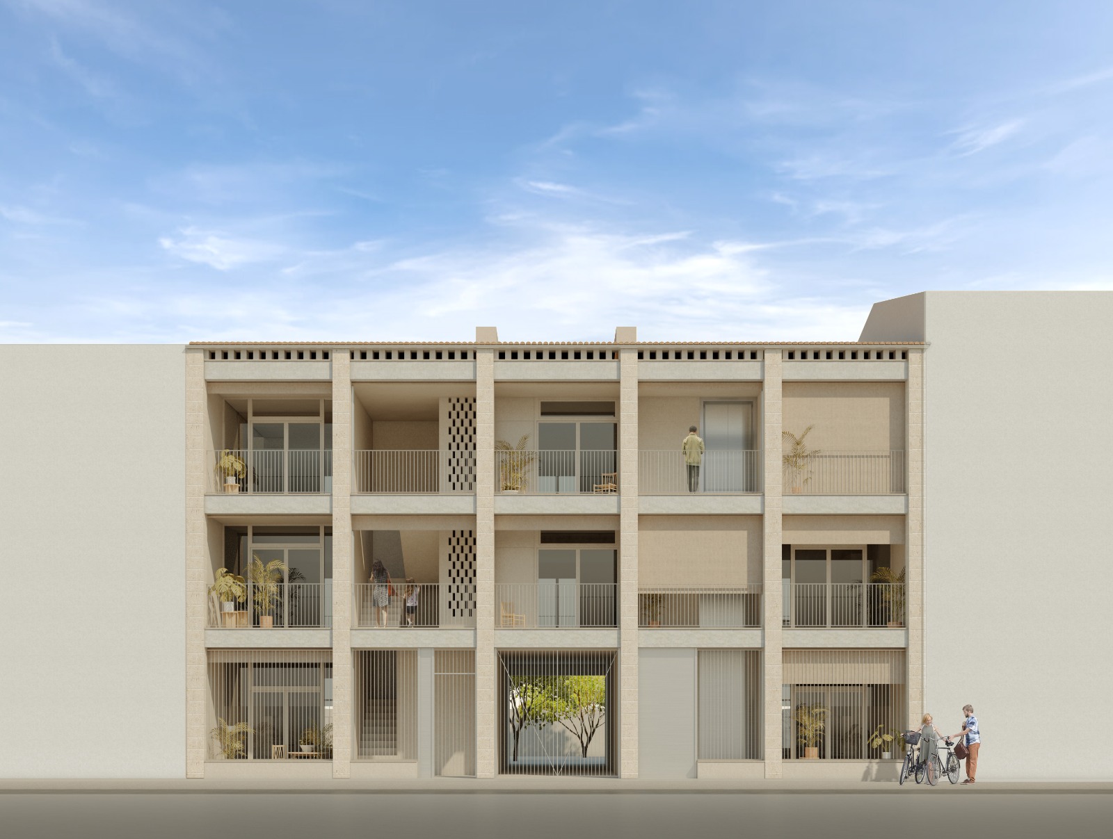  Imatge del projecte de la futura promoció d'habitatge públic a sa Pobla.