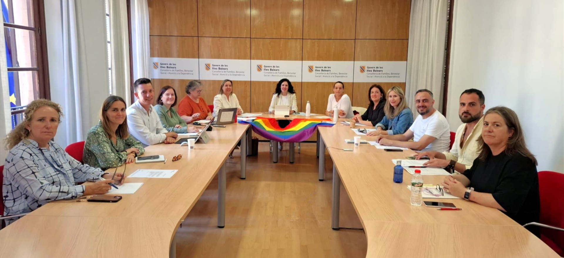 El ple del Consell d’LGTBI, reunit a la seu de la Conselleria de Famílies, Benestar Social i Atenció a la Dependència