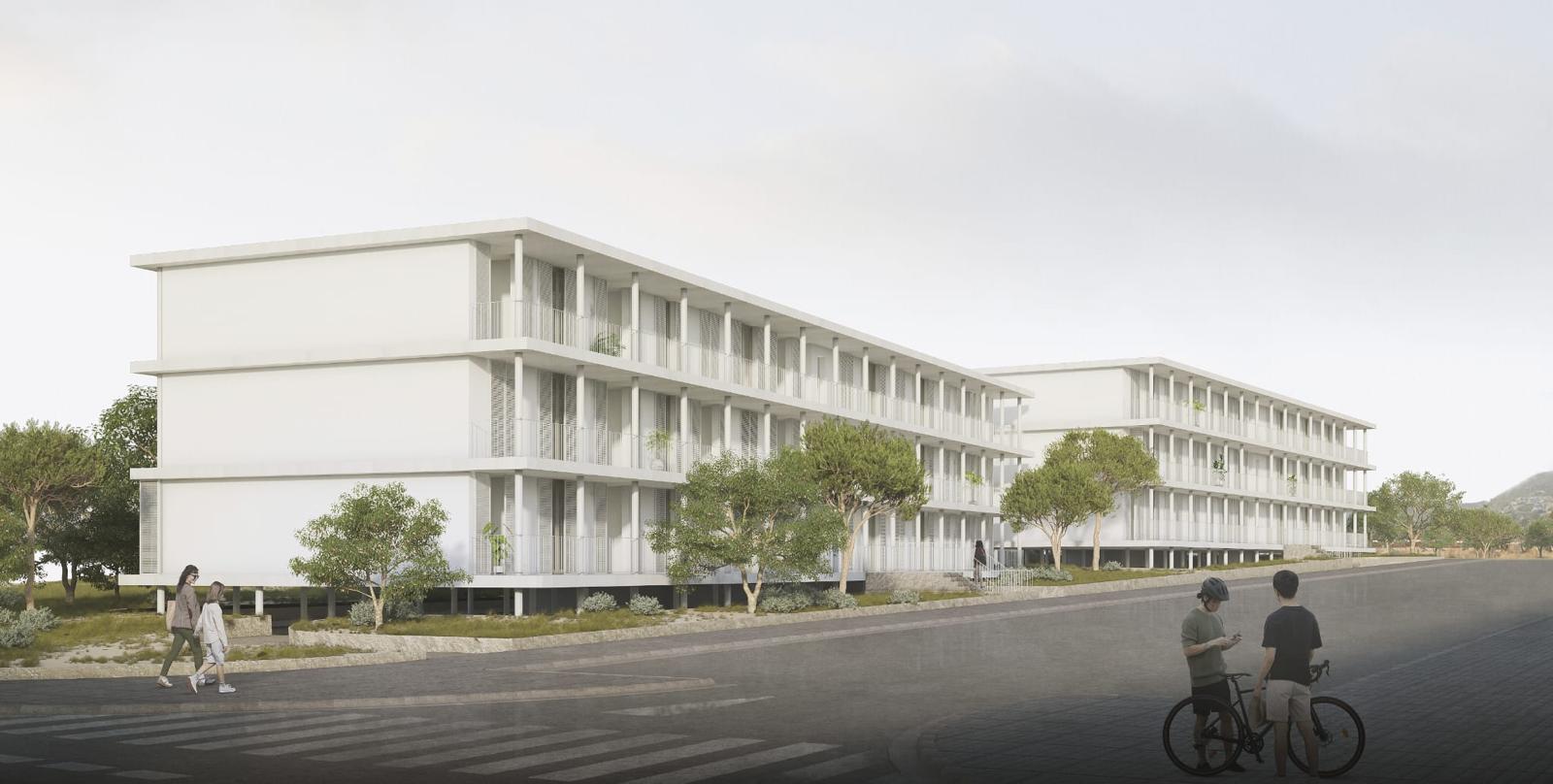 Projecte de la promoció de Can Cantó, a Eivissa, de 48 habitatges públics