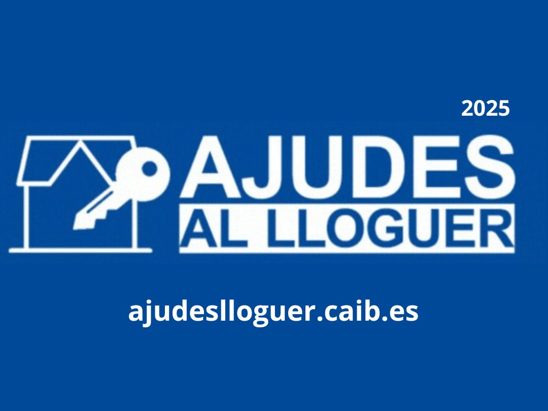 Imatge amb el logotip «Ajudes al lloguer» 2025, ajudeslloguer.caib.es
