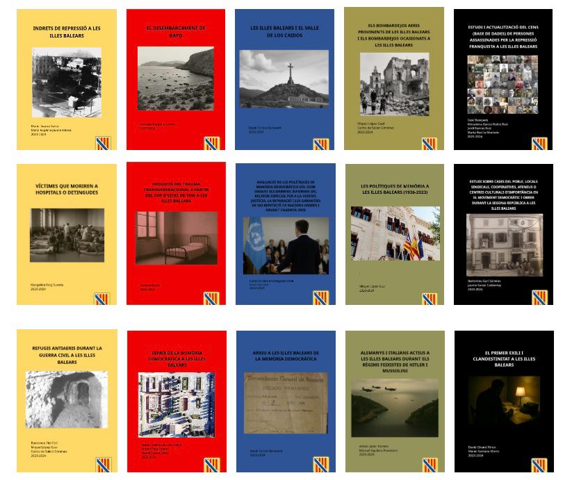 Portades de quinze dels treballs publicats.