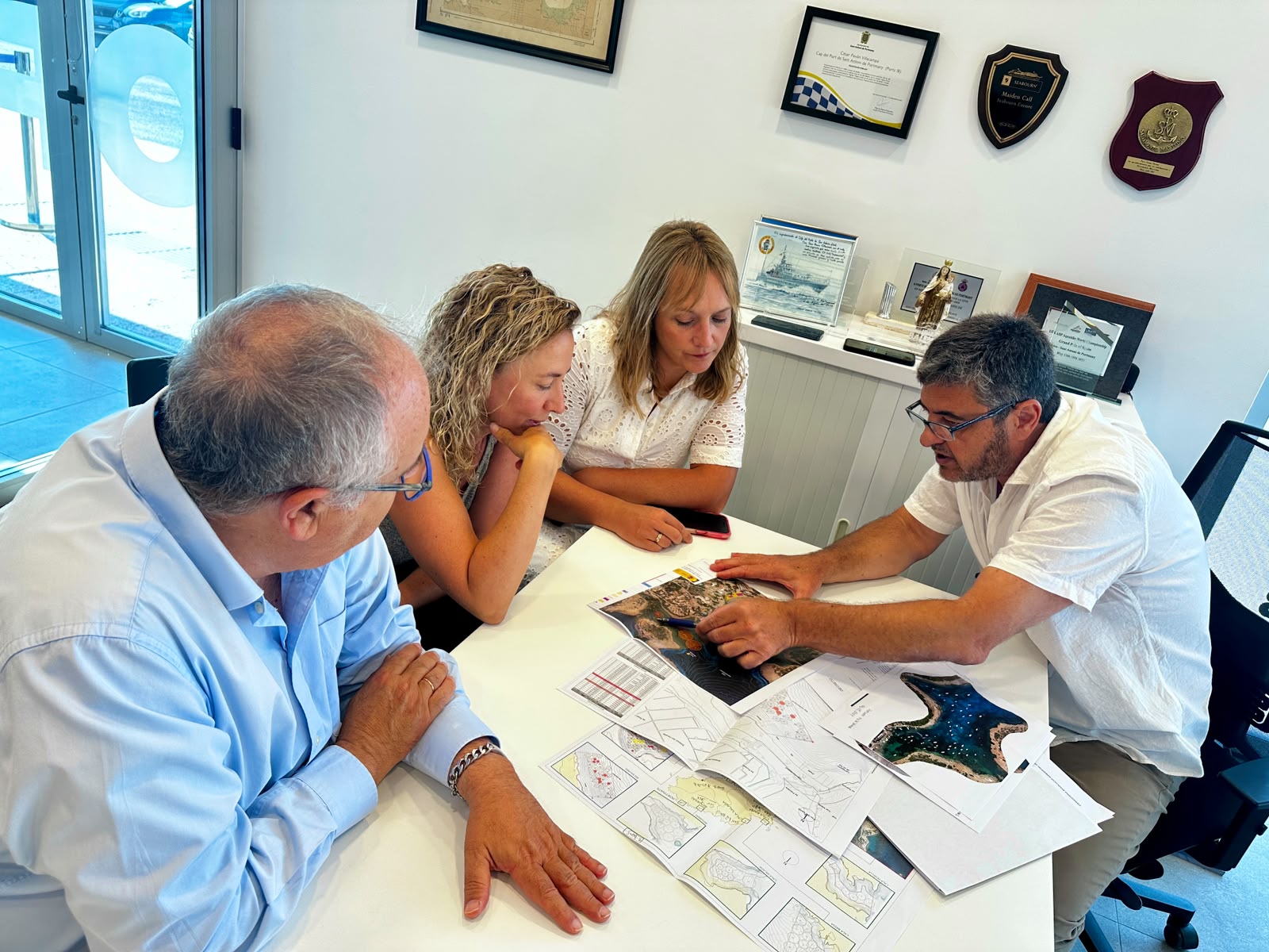Imatge de la reunió de treballl. El conseller hi ha participat de manera telemàtica.
