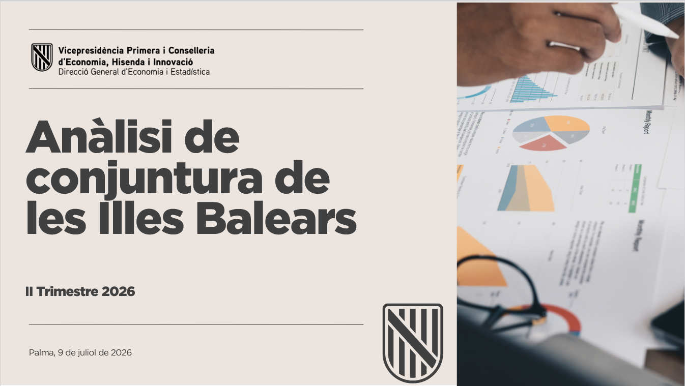 Portada de la presentació de l'Anàlisi de conjuntura de les Illes Balears.