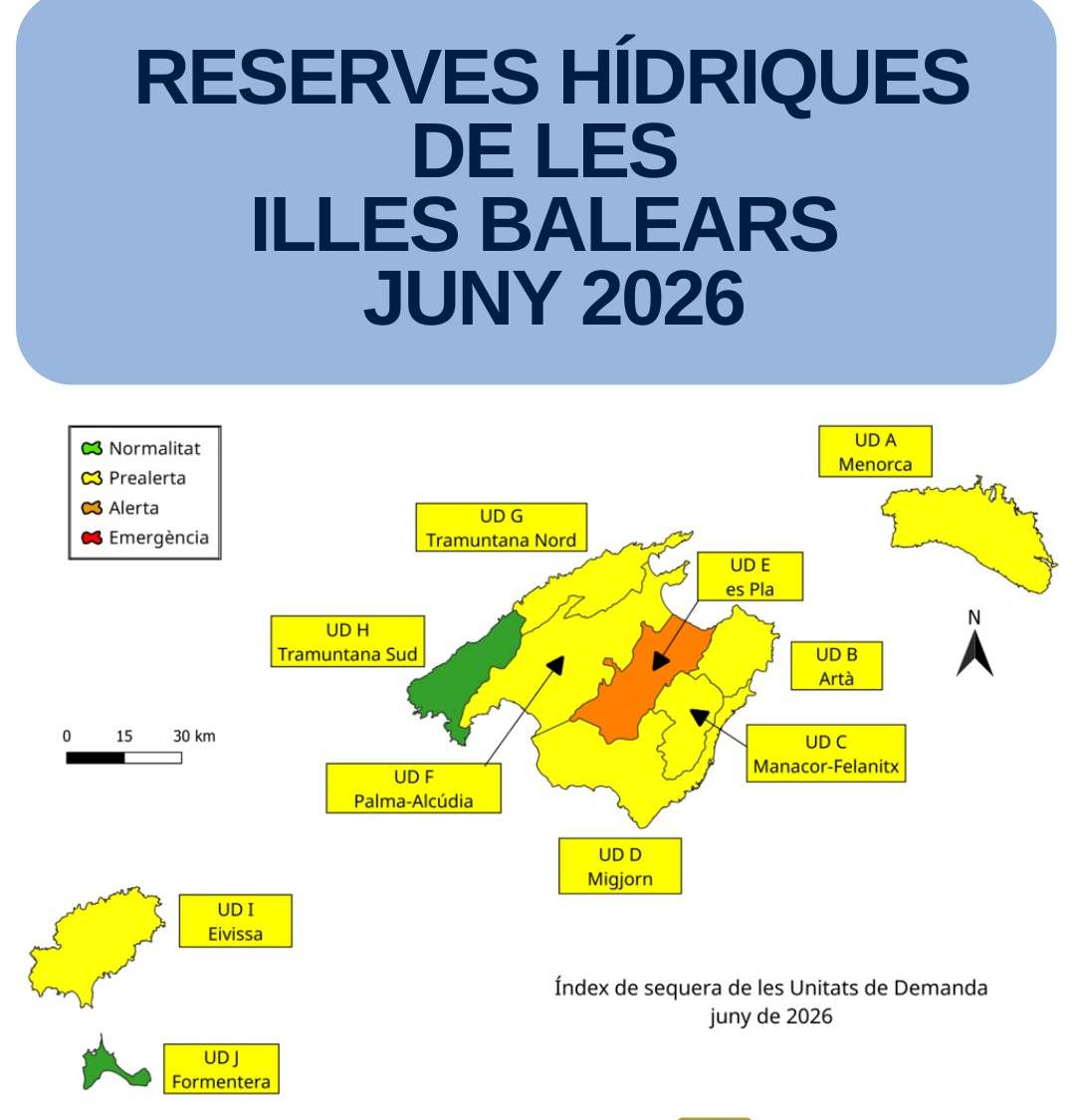 Índex de sequera del mes de juny 2026