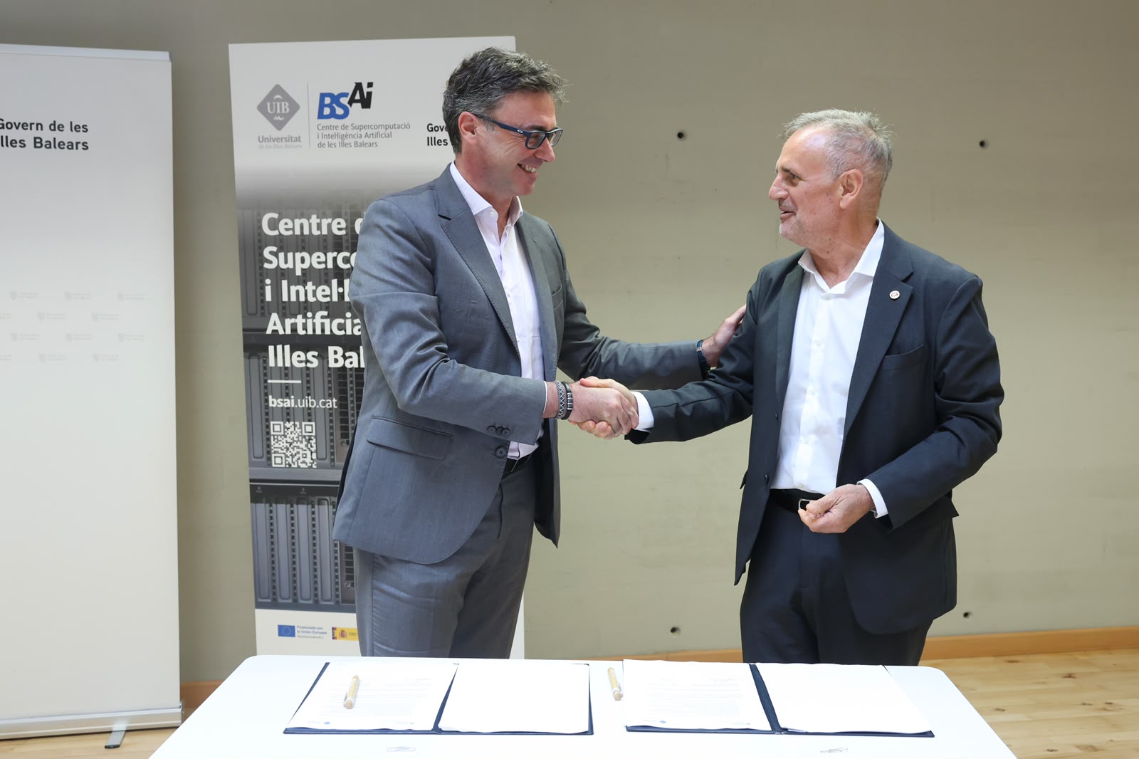 El vicepresident Antoni Costa amb el rector de la UIB