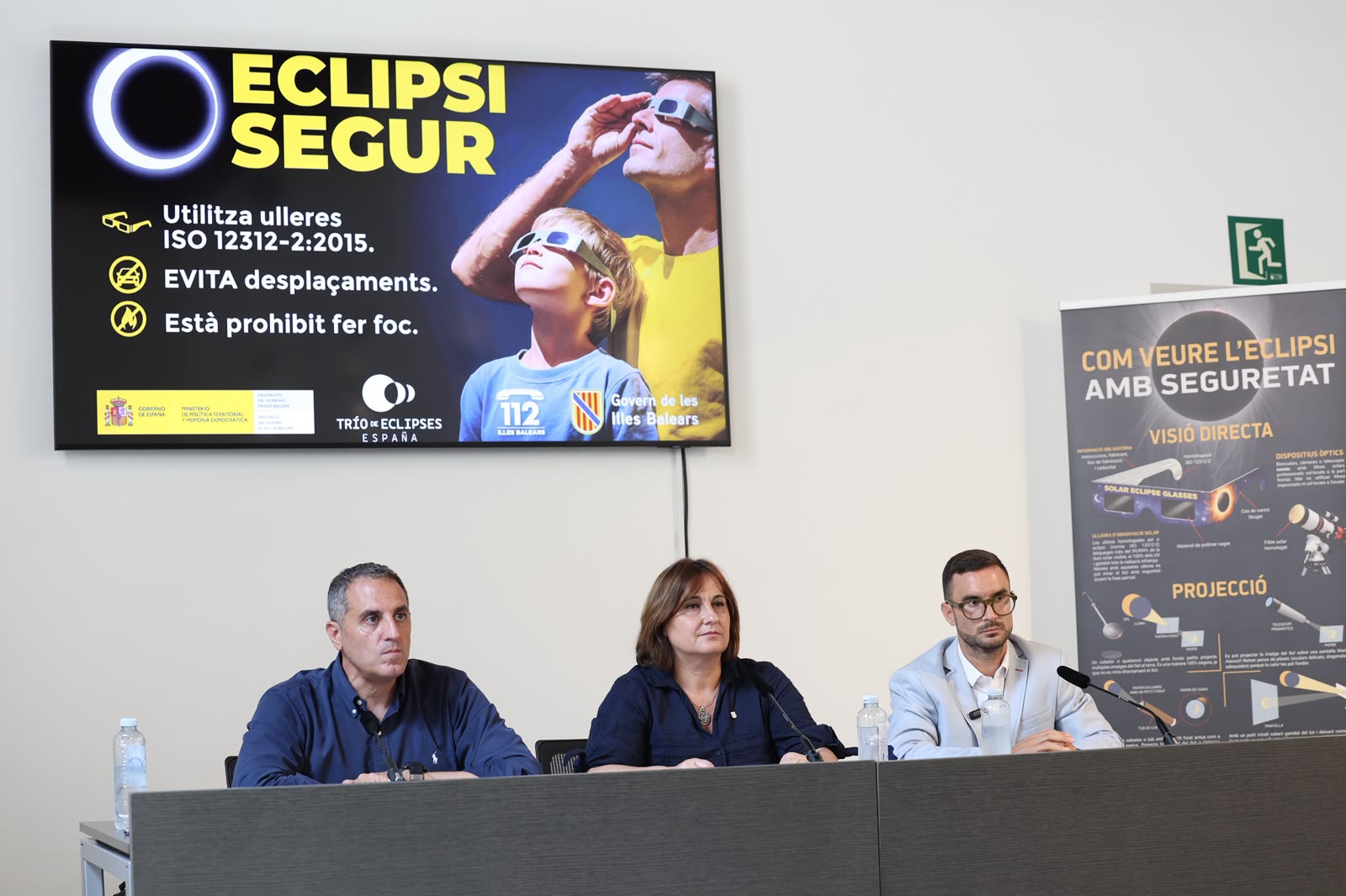 Roda de premsa de la presentació de les mesures per a un eclipsi segur 