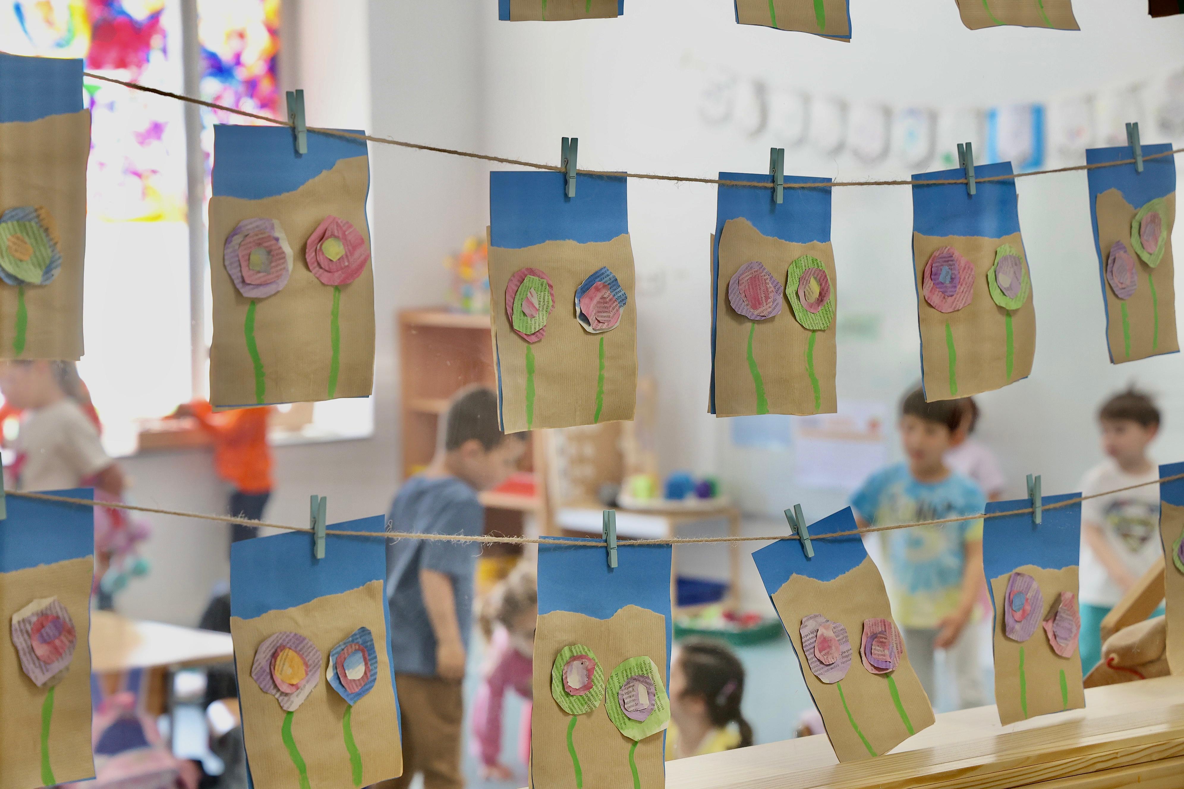 Decoració en una aula d'infantil. 