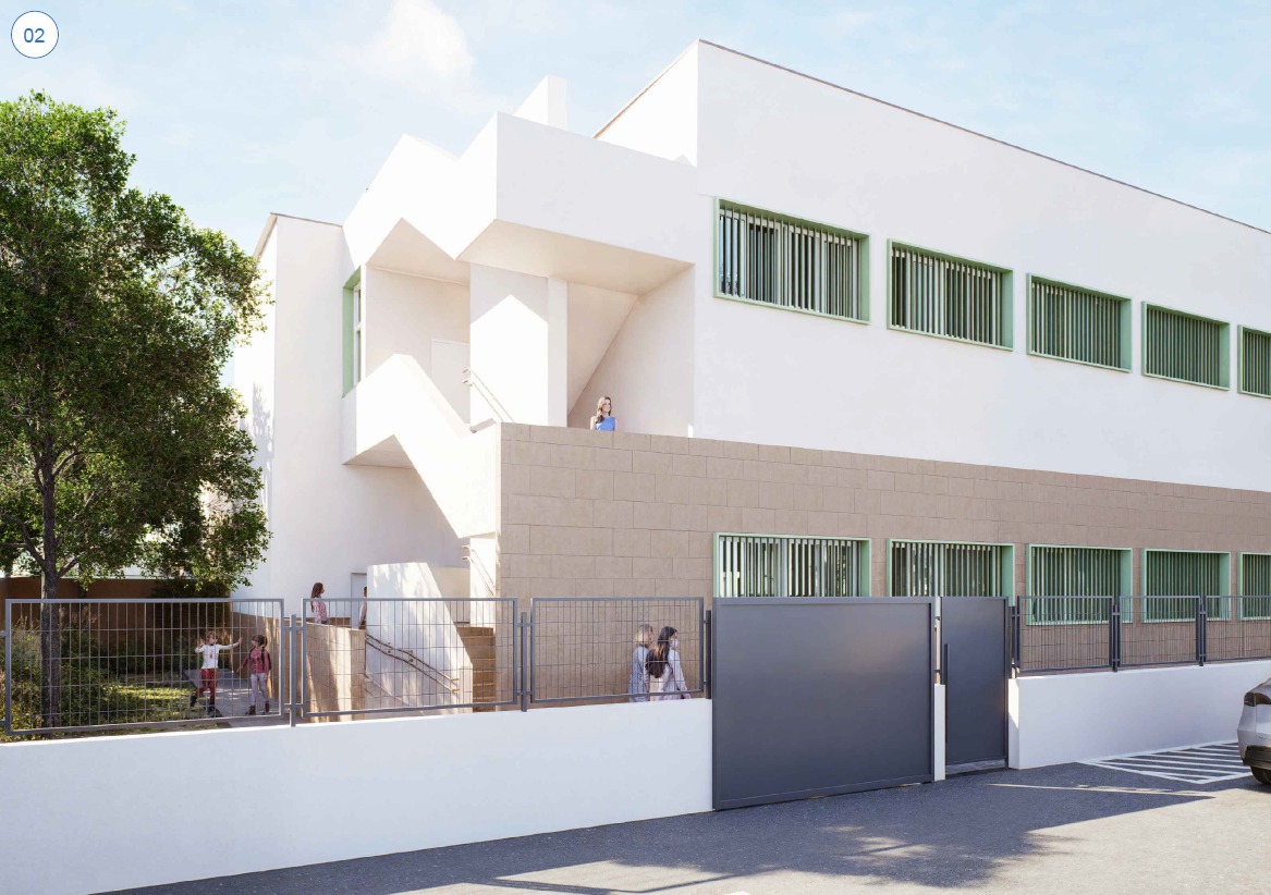 Imatge de l'ampliació del centre educatiu