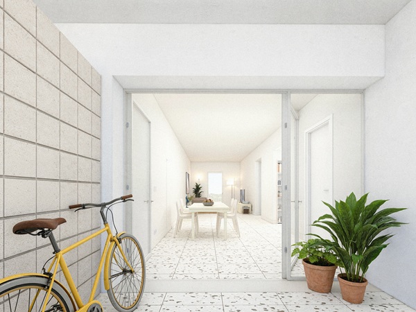 Simulació d'un dels habitatges previstos