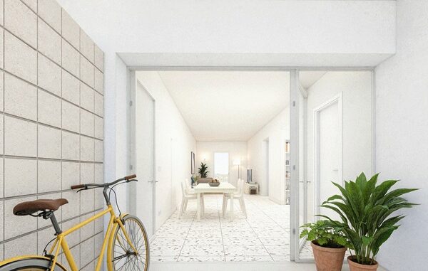 Simulació d'un dels habitatges previstos