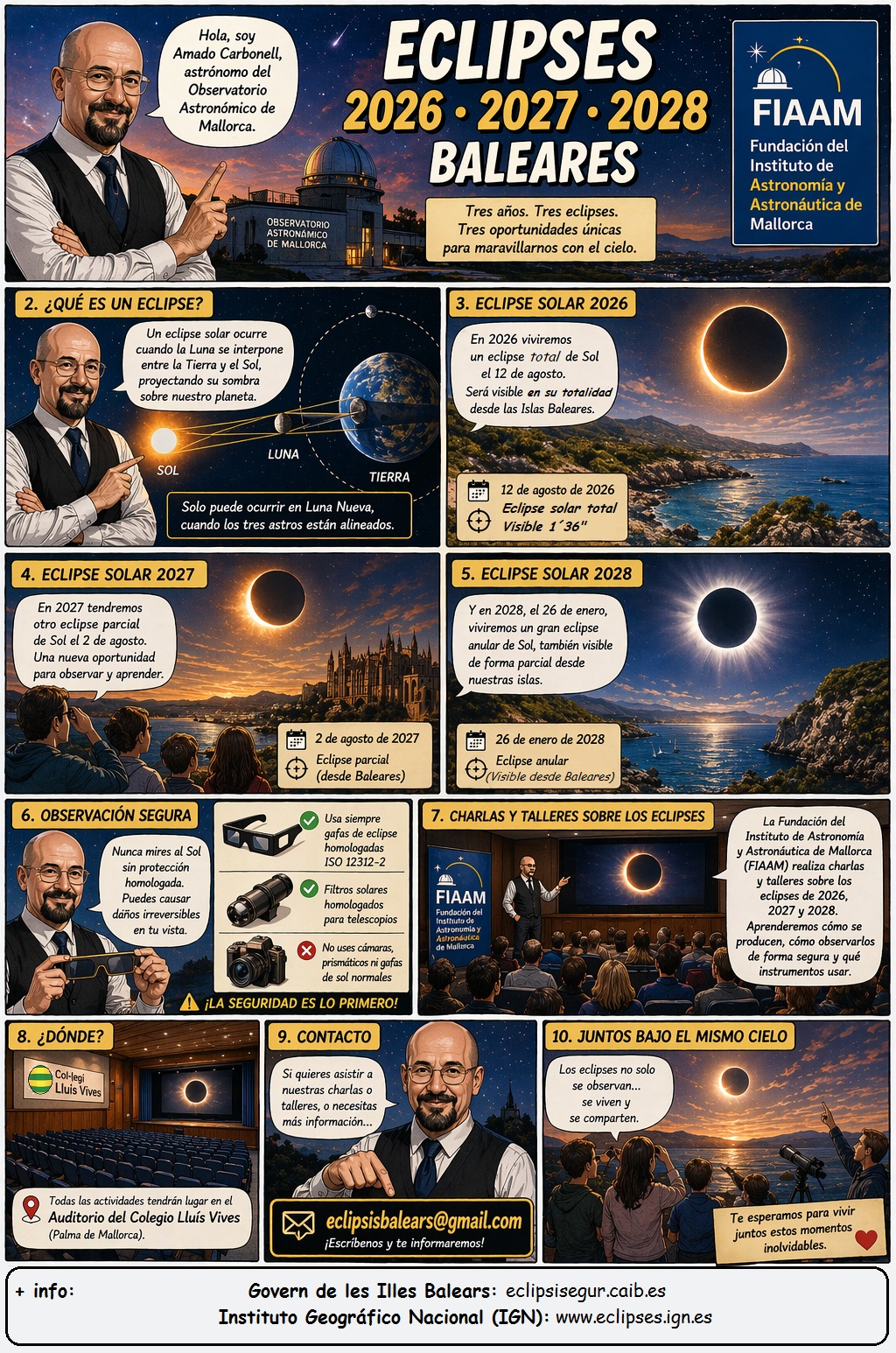 Eclipses 2026-2027-2028 Baleares